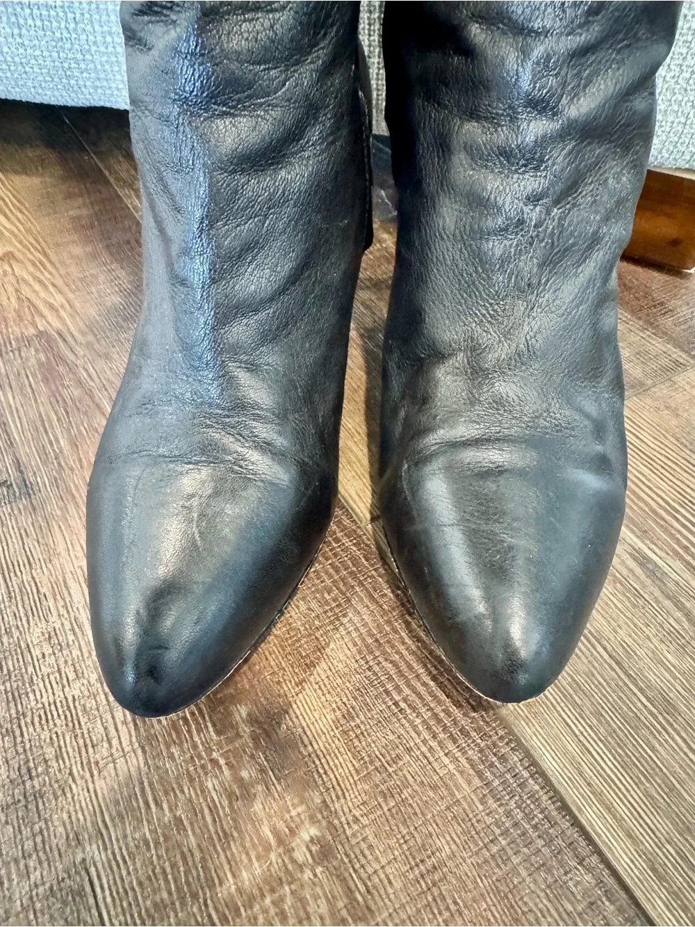 Vintage 90s/Y2K Coach Dalla Black Leather Over-the-Knee Stiletto Boots